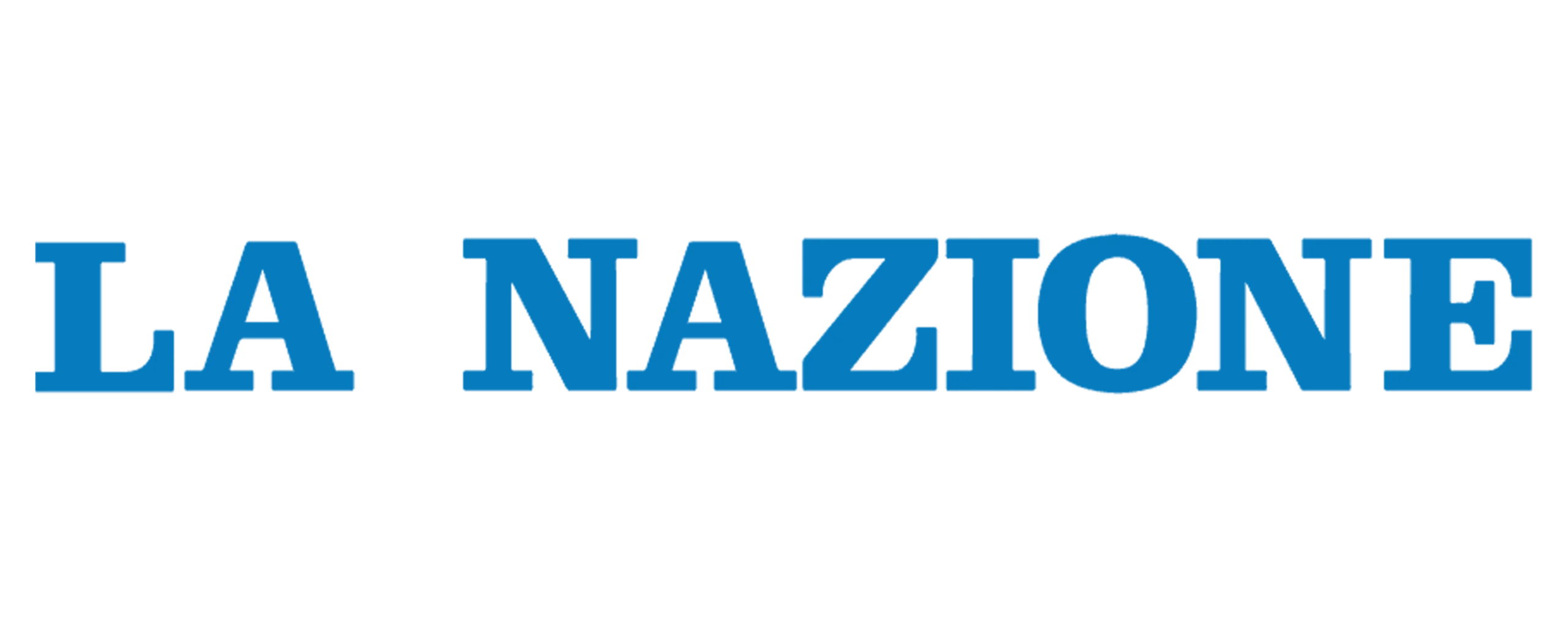 Logo ufficiale in azzurro della testata giornalistica LA NAZIONE